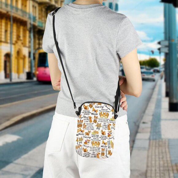 Adorable Corgi Print Mini Crossbody Bag - Lightweight & Versatile - Picture 7 of 7